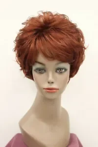 Короткий вьющийся женский парик, женский повседневный парик, оранжево-красные парики для косплея