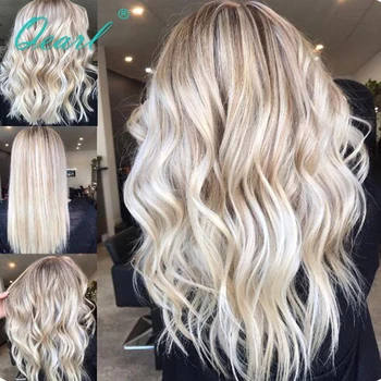 Продвижение и Распродажа париков из натуральных человеческих волос, светло-коричневый Пепельный блонд, полный кружевной парик для женщин, 13x6 Кружевной Фронтальный парик Qearl