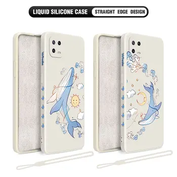 Чехол для Телефона Fantasy Whale Для Xiaomi Mi 13 12 12T 12S 11 11T Ultra 10 10T 9 9T 9SE 8 Pro Lite 5G Жидкий Силиконовый Чехол