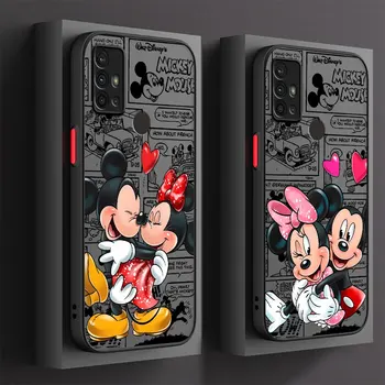Чехол для телефона Samsung Galaxy A73 A23 A22 A24 A54 A13 A34 A32 A12 A52 A33 A72 A14 A53 Роскошный чехол Disney Mickey Minnie Kiss